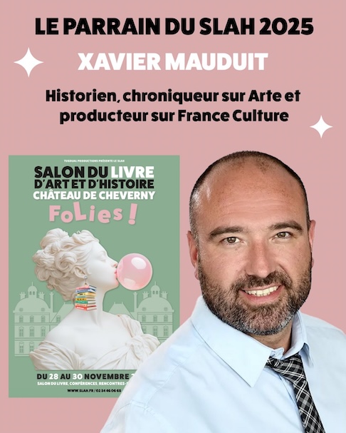 Xavier Mauduit, parrain du salon du livre du château de Cheverny