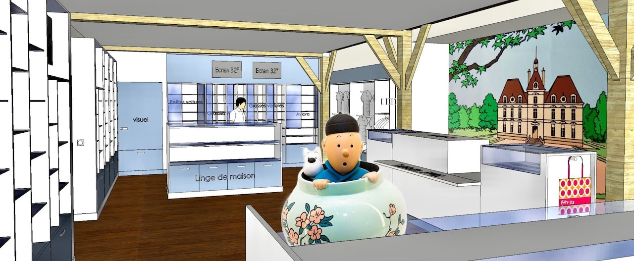 La nouvelle boutique dédiée à Tintin